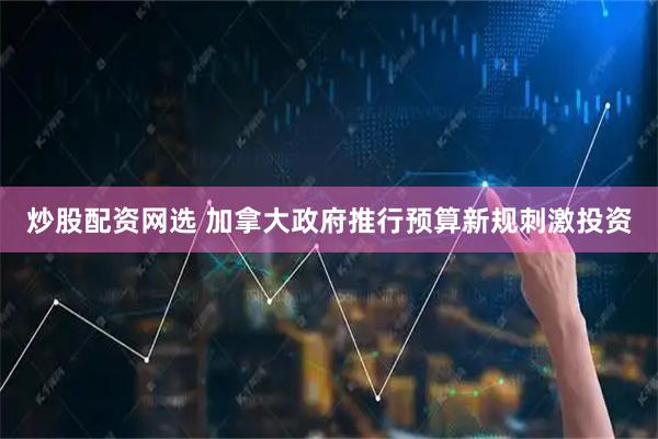 炒股配资网选 加拿大政府推行预算新规刺激投资